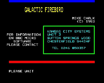 Galactic Firebird (1983)(Kansas City Systems)[b2] screen shot title